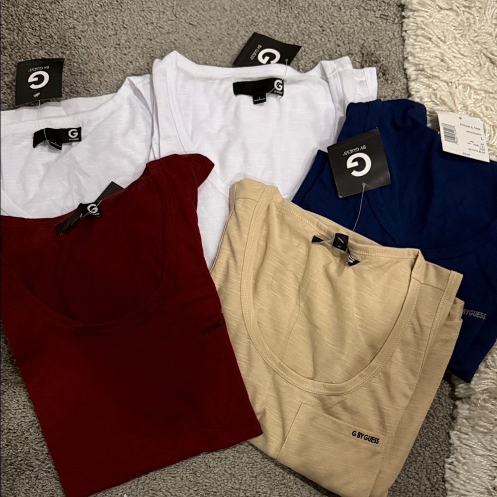 G by Guess Men's Tank Tops - White, Navy, Burgundy, Beige